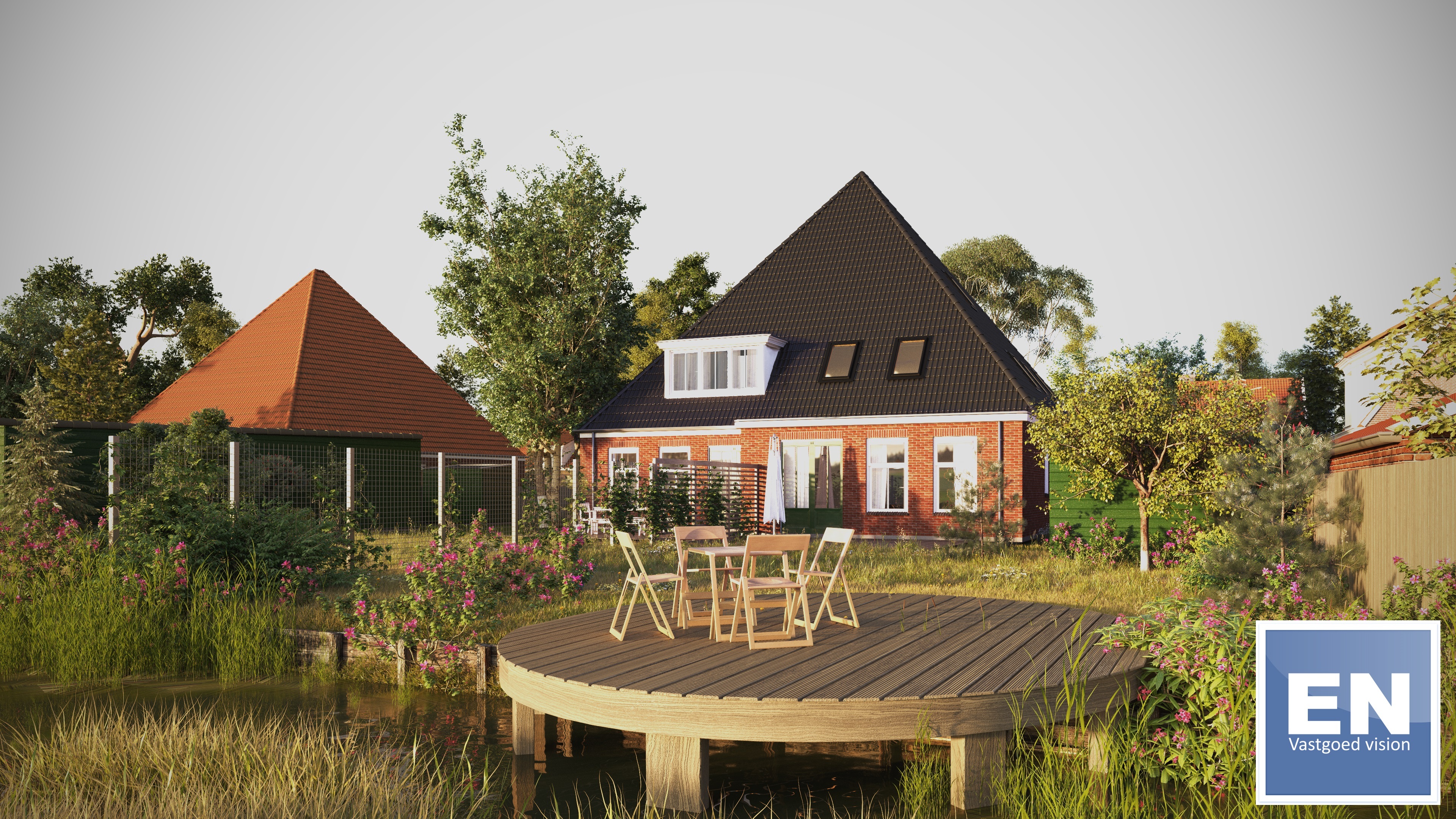 EN Vastgoed - HD exterieur Artist Impression tuin met woonhuis.jpg